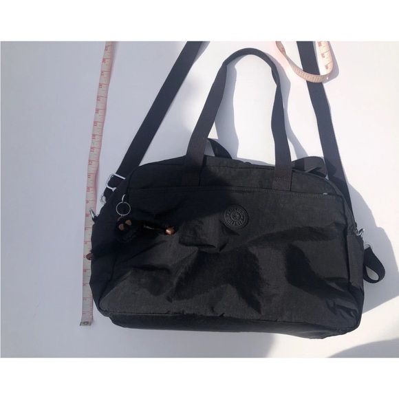 Kipling Large Black Tote Shoulder Duffel Bag w/ Travel Organizer & Monkey Charm - Picture 15 of 16